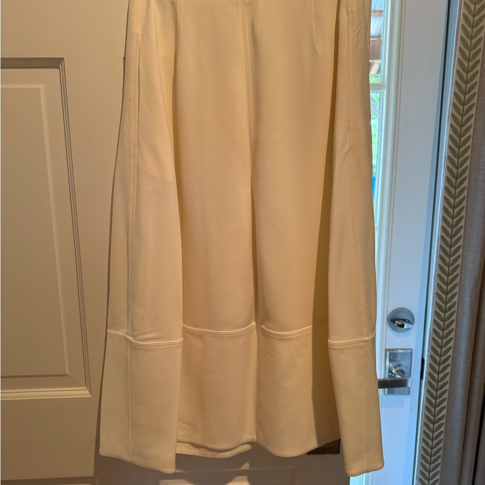 Elizabeth and James Pink and White Midi A-Line Skirt